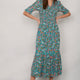 Betty Dress - Teal Retro Floral