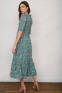 Betty Dress - Teal Retro Floral