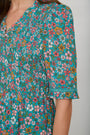 Betty Dress - Teal Retro Floral