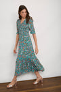 Betty Dress - Teal Retro Floral