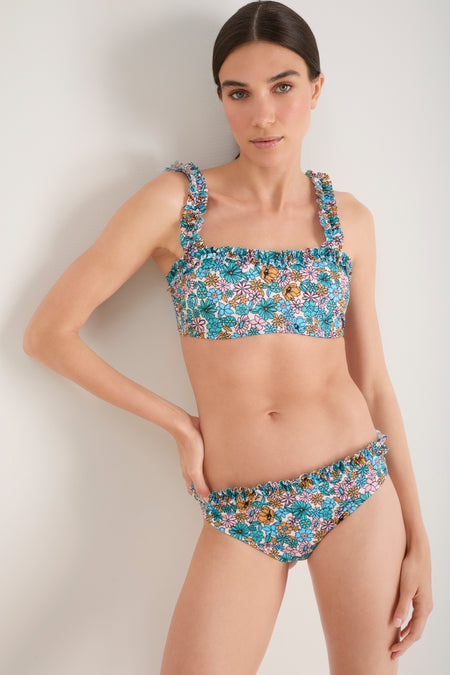 Cassis Bikini Bottom - Retro Floral
