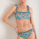 Cassis Bikini Top - Retro Floral