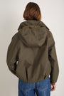Billie Funnel Hooded Bomber Jacket - Soft Khaki