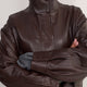 Blair Leather Bomber Jacket - Chocolate