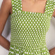 Bliss Dress - Fern Green Floral Stamp
