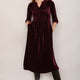 Bree Silk Blend Velvet Dress - Plum