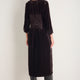 Bree Silk Velvet Dress - Aubergine