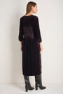 Bree Silk Velvet Dress - Aubergine
