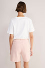 Brielle Long Soft Scallop Short - Dusky Pink