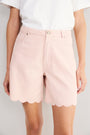 Brielle Long Soft Scallop Short - Dusky Pink