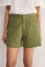 Brielle Long Soft Scallop Short - Olive