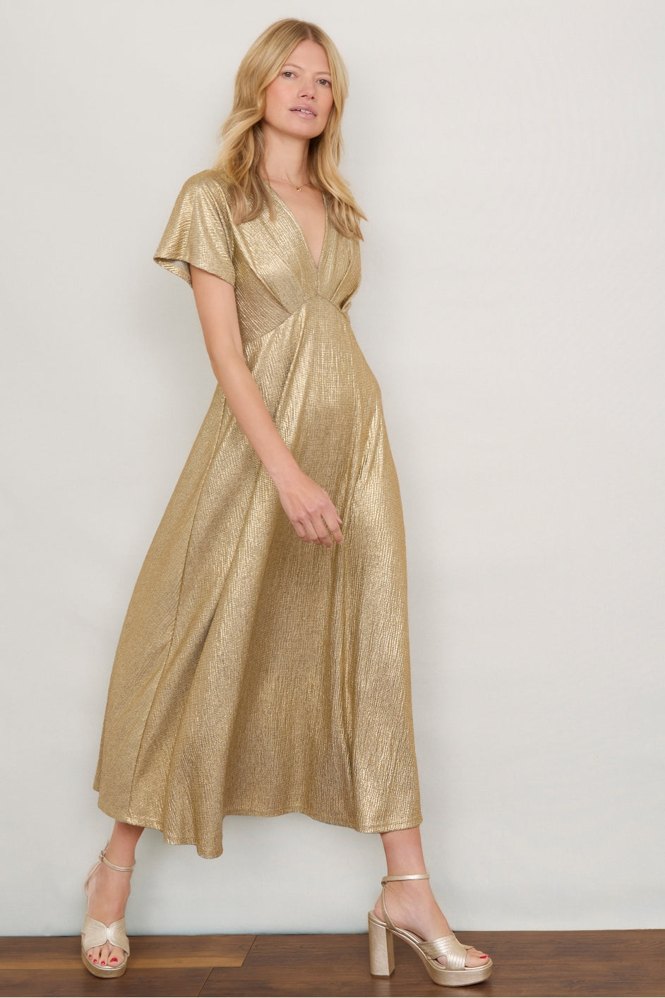 Caley Dress - Gold