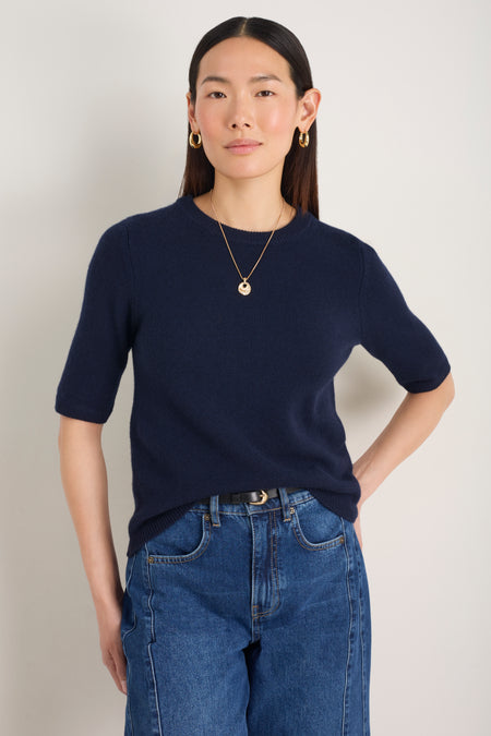 Caley Knitted Top - Midnight