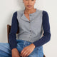Callie Merino Cardigan - Grey Marl/Midnight