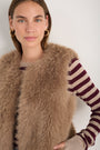 Cameron Faux Fur Gilet - Mink