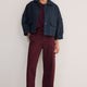 Camille Tie Horseshoe Trouser - Aubergine