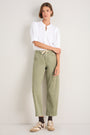 Camille Tie Horseshoe Trouser - Eucalyptus