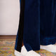 Camille Velour Trouser - Petrol Blue