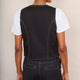 Cara Cotton Top Stitch Waistcoat - Washed Black