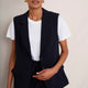 Carlotta Sleeveless Blazer - Midnight