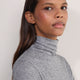 Carly Wool Blend Short Sleeve Top - Charcoal Grey