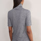 Carly Wool Blend Short Sleeve Top - Charcoal Grey