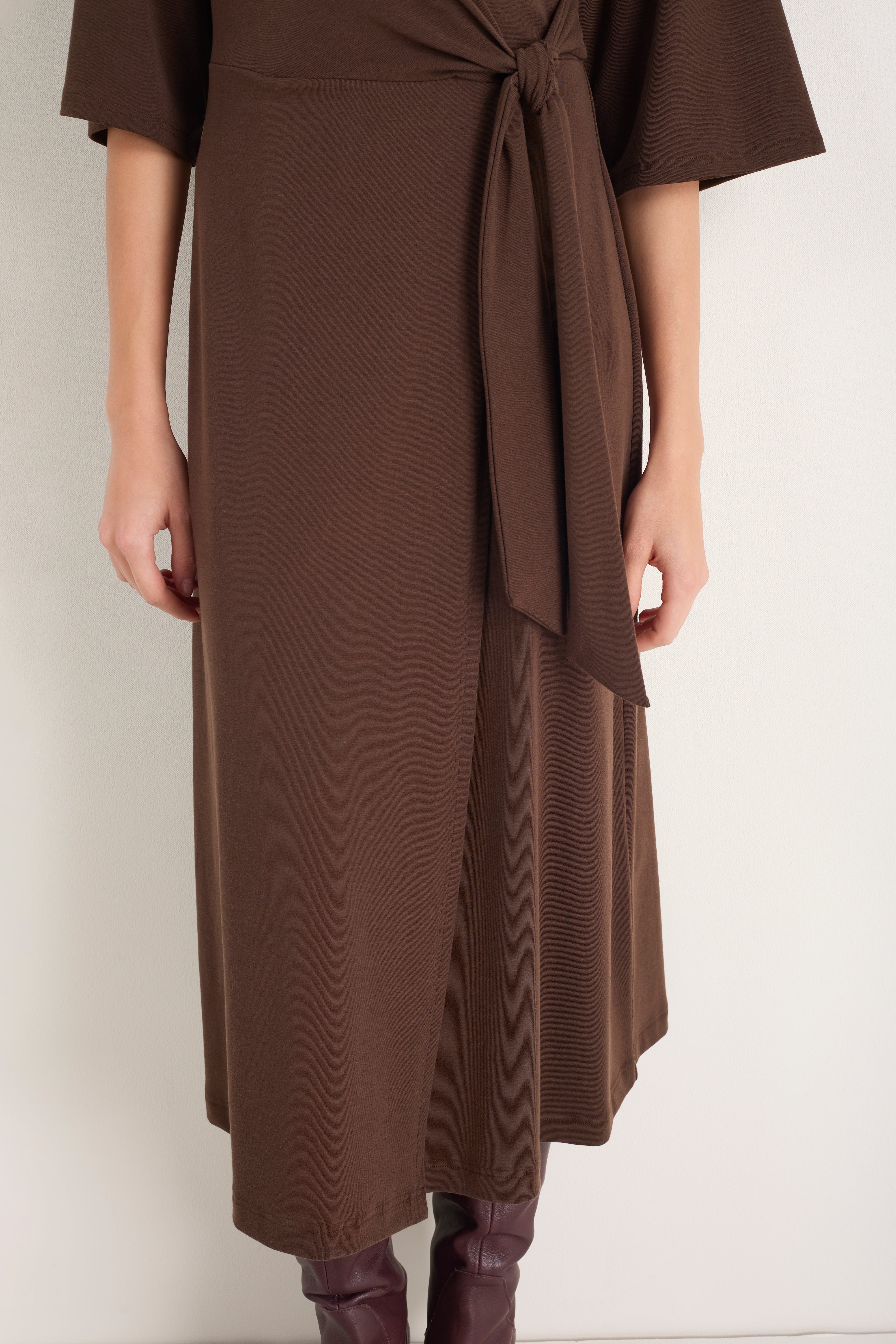 Carmine Jersey Dress - Cocoa