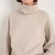 Carolina Roll Neck Jumper - Oat Melange