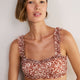 Cassis Bikini Top - Sand Mono Floral