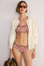 Cassis Bikini Bottom - Sand Mono Floral
