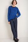 Cath x WYSE Brigitte Jumper - Midnight/Blue Stripe