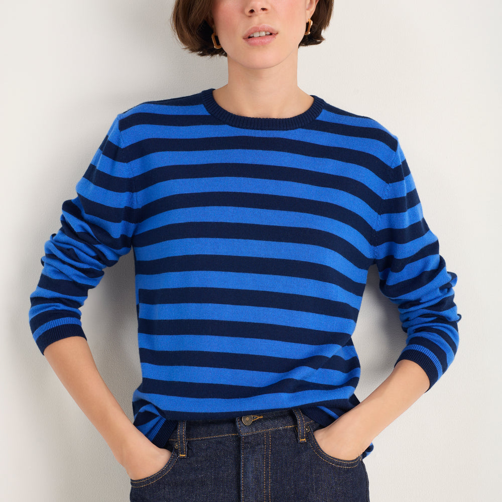 Cath x WYSE Brigitte Jumper - Midnight/Blue Stripe