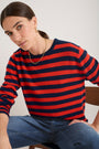 Cath x WYSE Brigitte Jumper - Tomato Red/Midnight Stripe