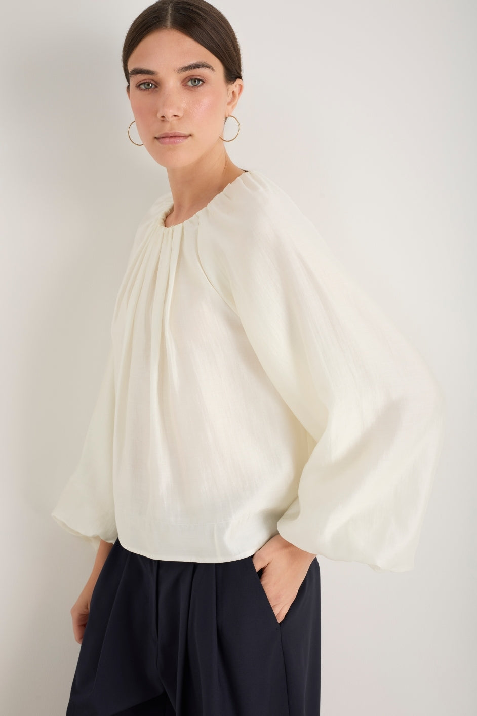 Cath x WYSE Lauren Top - Ivory