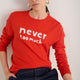 Cath X WYSE Slogan Jumper - Tomato Red
