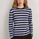 Cath x WYSE Brigitte Jumper - Chocolate/Sky Blue