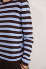 Cath x WYSE Brigitte Jumper - Chocolate/Sky Blue