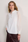 Cath x WYSE Amal Jersey Mix Top - White