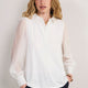 Cath x WYSE Amal Jersey Mix Top - White