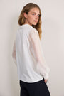 Cath x WYSE Amal Jersey Mix Top - White