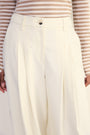 Cath x WYSE Audrey Pleat Front Trouser - Cream