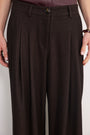 Cath x WYSE Audrey Wool Blend Trouser - Chocolate