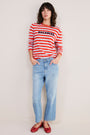 Cath x WYSE Brigitte Jumper - Blue/Red Stripe