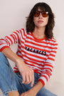 Cath x WYSE Brigitte Jumper - Blue/Red Stripe