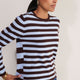 Cath x WYSE Brigitte Jumper - Chocolate/Sky Blue