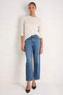 Cath x WYSE Brigitte Jumper - Ivory/Gold Metallic Stripe