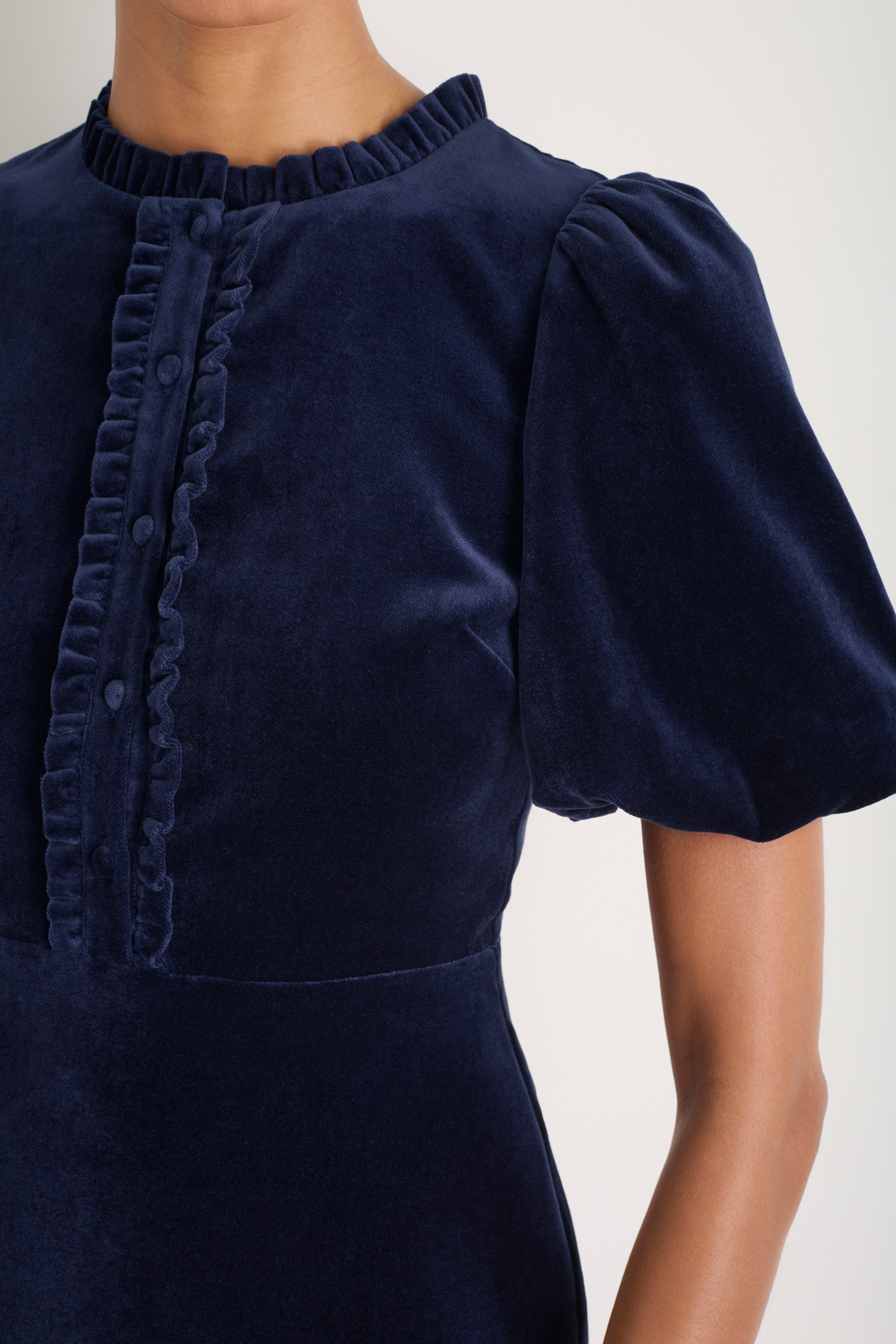 Cath x WYSE Diana Velvet Dress - Midnight