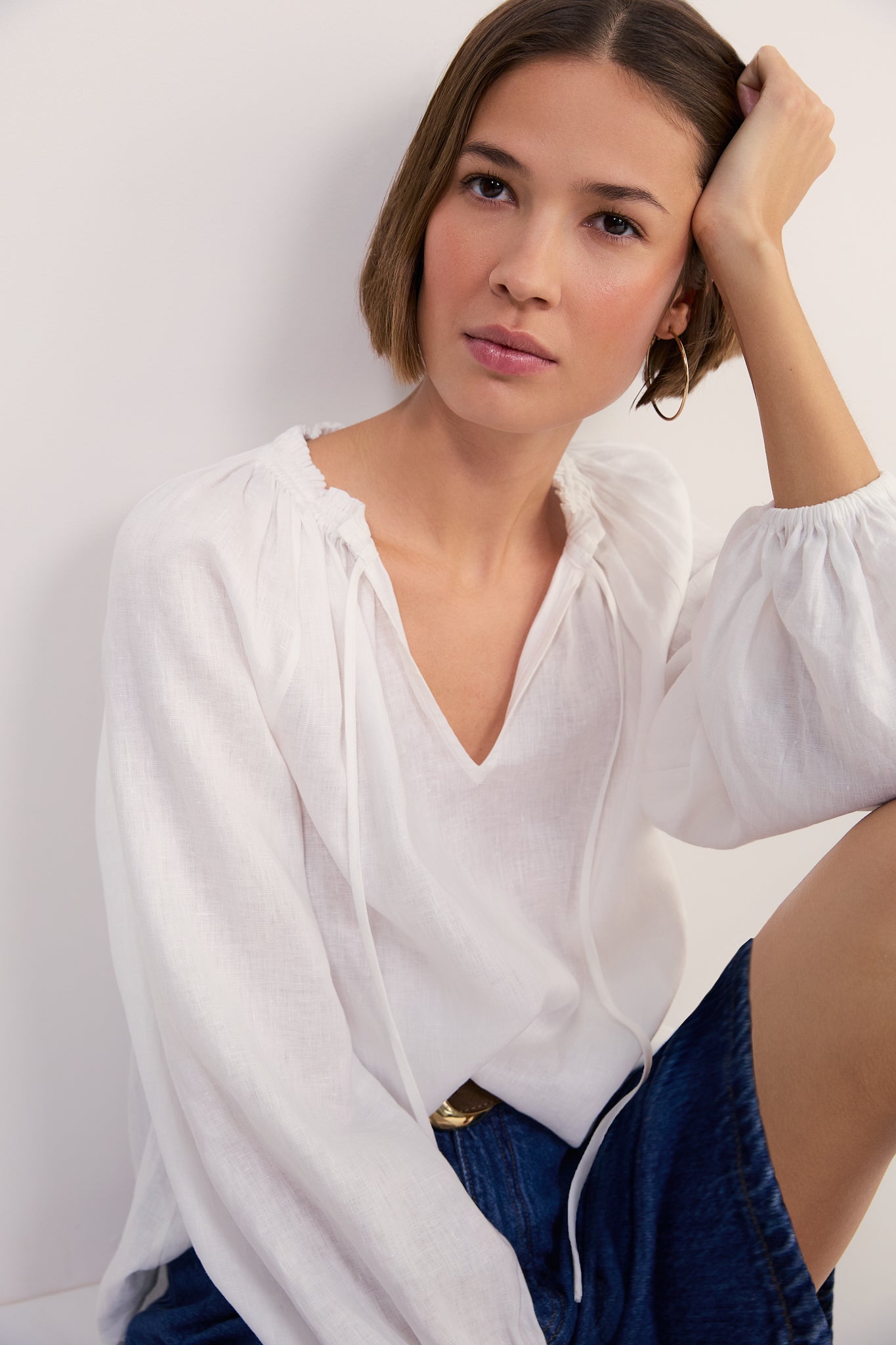 Cath x WYSE Etoile Blouse - White