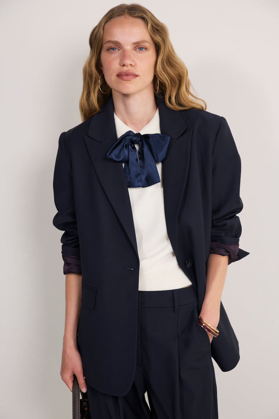 Cath x WYSE Gabrielle Tie Knit Top - Ivory