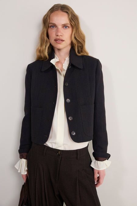 Cath x WYSE Jackie Jacket - Chocolate Check